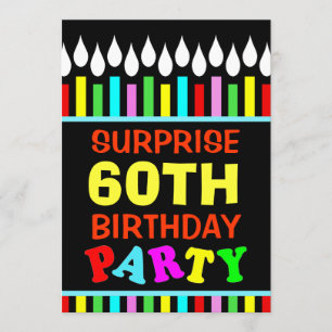 60.o ¡Las invitaciones de la fiesta de cumpleaños
