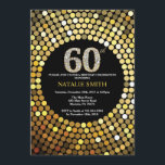60.o Negro de la invitación del cumpleaños y<br><div class="desc">60.o Invitación del cumpleaños. Negro y purpurina del oro. Diamante del oro. Fiesta de cumpleaños adulta. Para los hombres o las mujeres. Para el arreglo para requisitos particulares adicional,  haga clic por favor el "personalizar él" botón y utilice nuestra herramienta de diseño para modificar esta plantilla.</div>