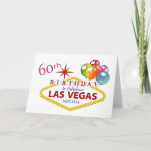 60.o Tarjeta de cumpleaños de Las Vegas