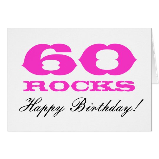 60.o ¡Tarjeta de cumpleaños para las mujeres el | Tarjeta