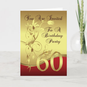 60.o Tarjeta de la invitación de la fiesta de
