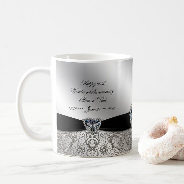 60.o Taza de café del aniversario de boda de (Con donut)