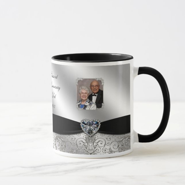 60.o Taza de la foto del aniversario de boda (Derecha)