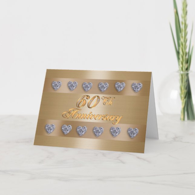 60.os diamantes de la invitación de la fiesta de (Anverso)
