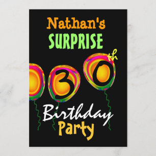 60° SORPRESA Fiesta de cumpleaños invitación a glo