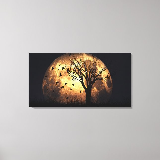 60"x40" Arte de lona con la imagen "Harvest Moon" (Anverso)