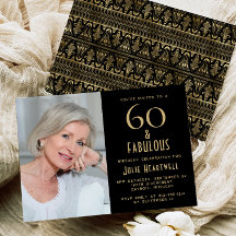 60 y Fabuloso | Invitación a la fiesta de cumpleañ