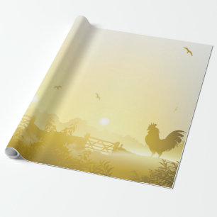 60lb Papel de envolvimiento Roll Sunny Morning Far