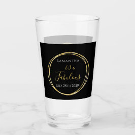 60th Birthday Black Gold Personalized Party Favor