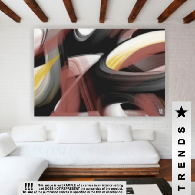 60x40" Tendencia Resumen de arte Polvo blanco negr (Subido por el creador)