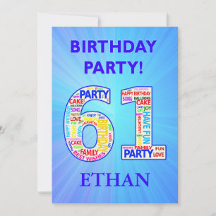 61ª invitación a fiesta de cumpleaños Añadir un no