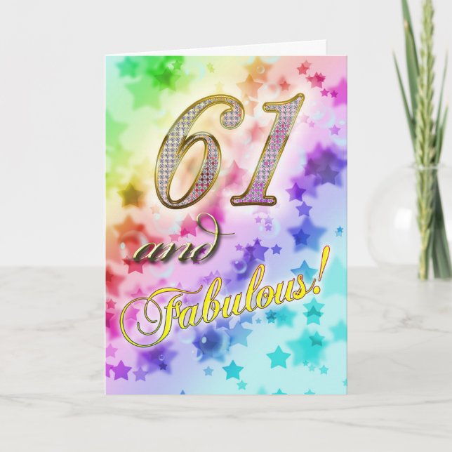 61.o Invitación de la fiesta de cumpleaños (Anverso)