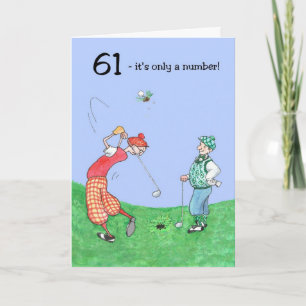 61.o Tarjeta de cumpleaños para un golfista