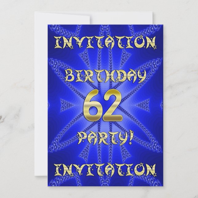 62.ª invitación a la fiesta de cumpleaños (Anverso)