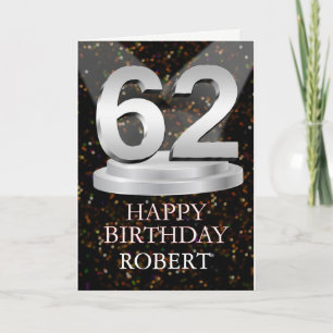 62.ª Tarjeta De Nombre Añadida Por Luces De Cumple