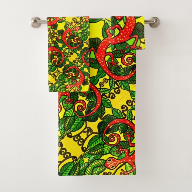 62 toallas de geco rojas (In situ)