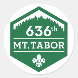 636º Mt. Tabor — Hoja Pegatina de logotipo de 20
