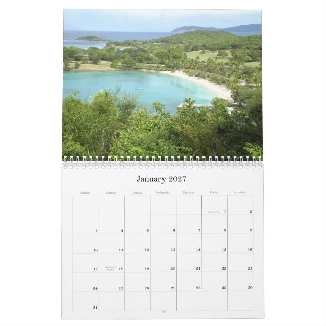636, calendario del Caribe de 2009 playas (Jan 2027)