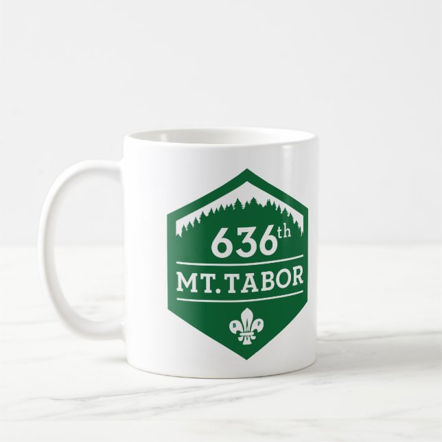 636o Mt. Tabor - taza verde del logotipo (Izquierda)