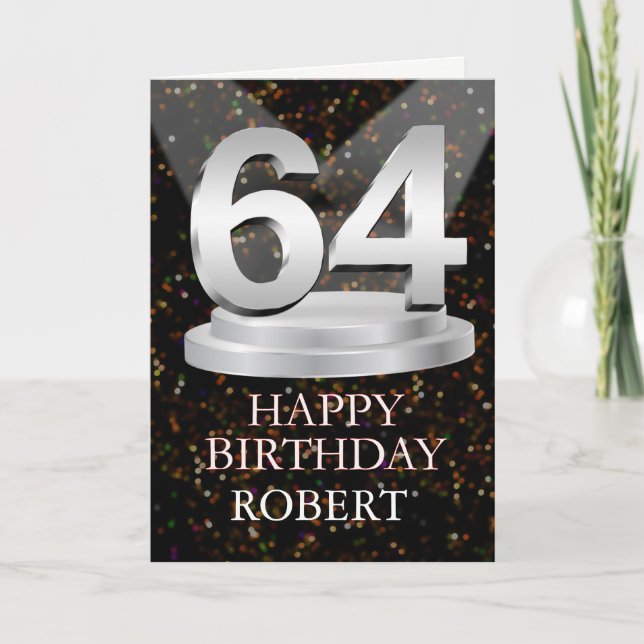 64.º Nacimiento Alumbrado Añadir Tarjeta De Nombre (Anverso)