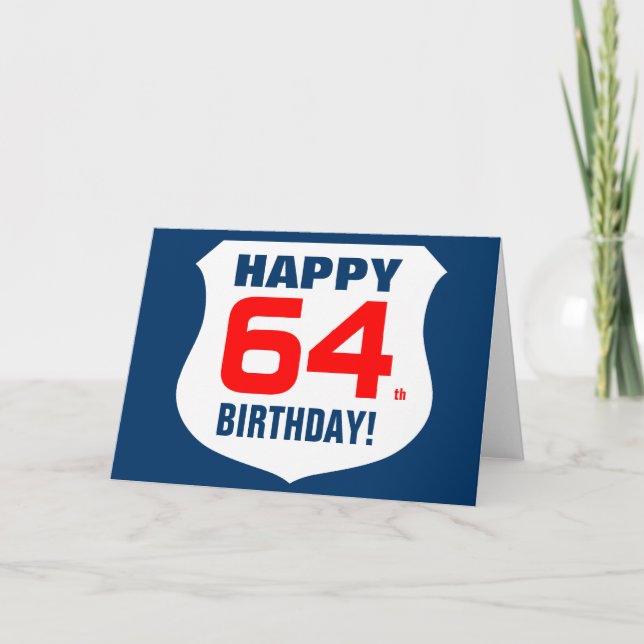 64.a tarjeta de cumpleaños feliz para los hombres (Anverso)