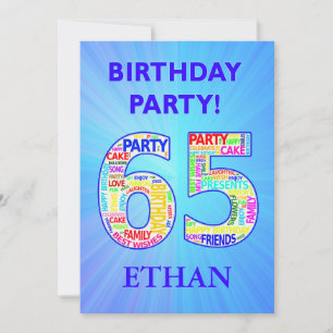 65ª invitación a fiesta de cumpleaños Añadir un no