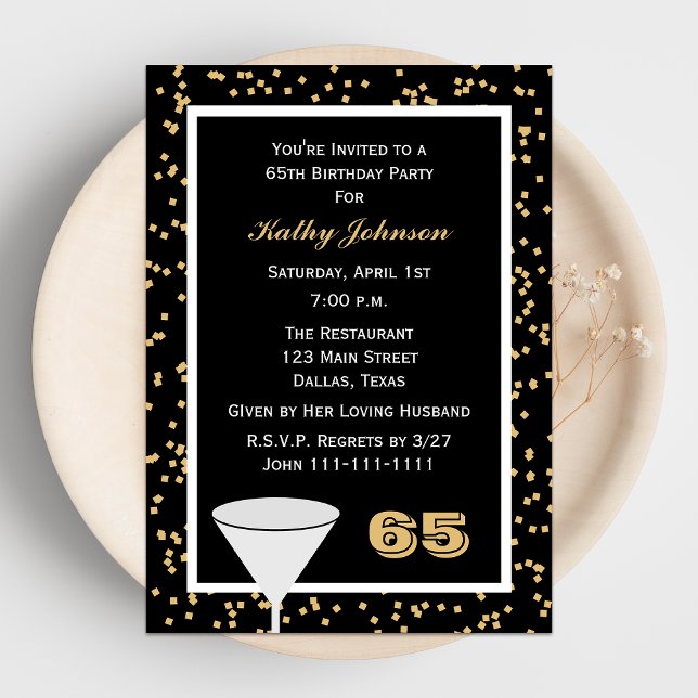 65ª invitación a la fiesta de cumpleaños 65 y Conf (Subido por el creador)