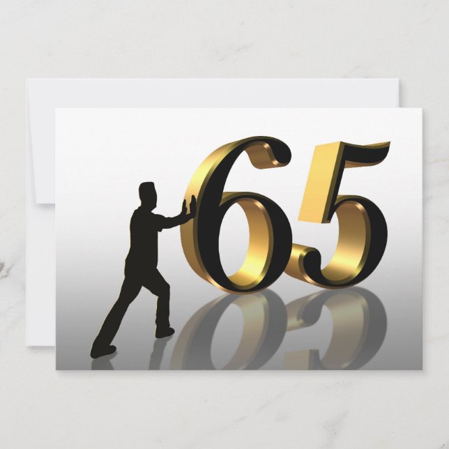 65ª invitación a la fiesta de cumpleaños "Pushing  (Anverso)