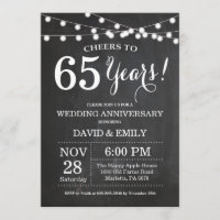 65º aniversario Boda Invitación