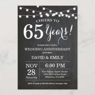 65º aniversario Boda Invitación