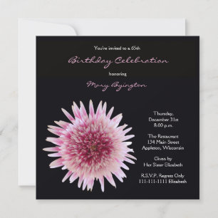 65.ª invitación a la fiesta de cumpleaños Gerbera