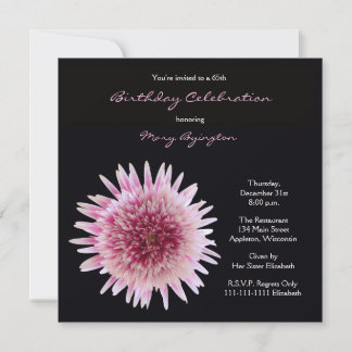 65.ª invitación a la fiesta de cumpleaños Gerbera