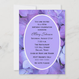 65.ª Invitación a la fiesta de cumpleaños Hydrange