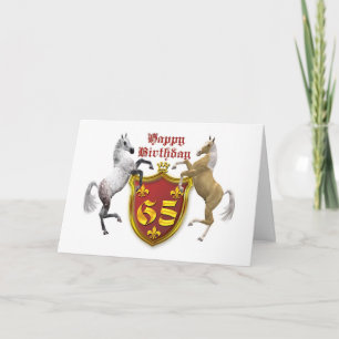 65.ª tarjeta de cumpleaños con escudo de armas