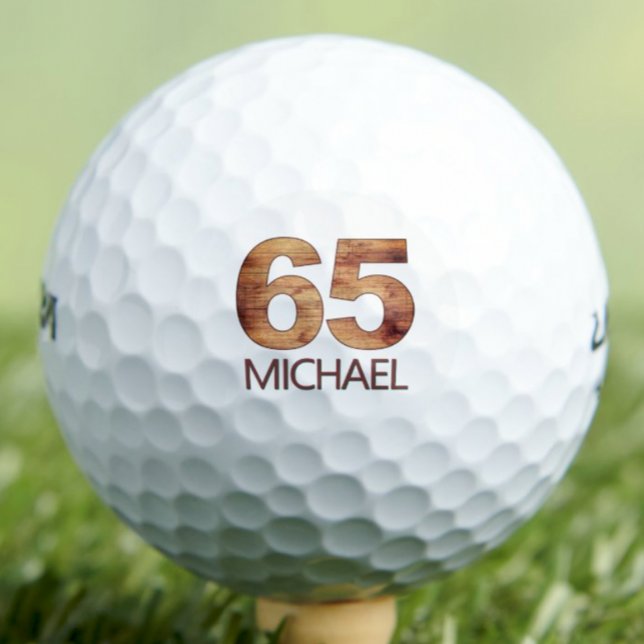 65.º cumpleaños bolas de golf regalo de madera de  (Subido por el creador)