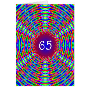 65.º cumpleaños Resumen Trippy Swirls