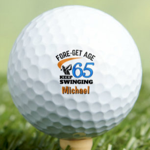 65.º Nacimiento Bolas de Golf 65 años Gracioso Reg