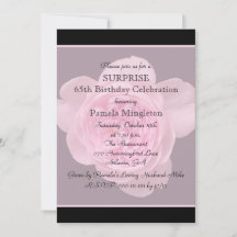 65.º Rosa de invitación a la fiesta de cumpleaños 