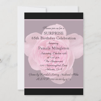 65.º Rosa de invitación a la fiesta de cumpleaños