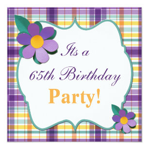 Invitaciones de cumpleaños 65 Años | Zazzle.es