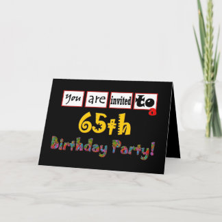 65.a invitación festiva y colorida de la fiesta de