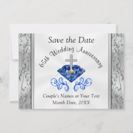 65° Aniversario del Boda Guardar las tarjetas de f