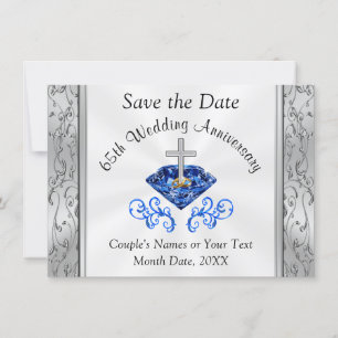 65° Aniversario del Boda Guardar las tarjetas de f