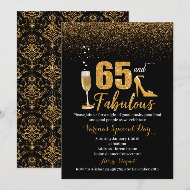 65 años y fabulosa invitación a las mujeres (Anverso / Reverso)