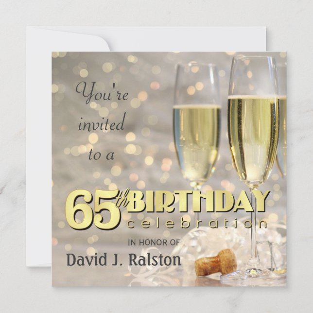 65.o Fiesta de cumpleaños - invitaciones (Anverso)