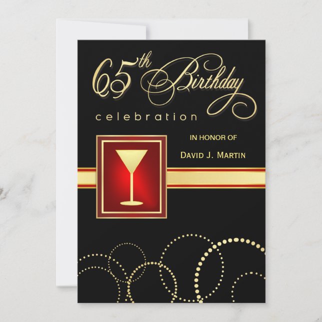 65.o Invitaciones de la fiesta de cumpleaños (Anverso)