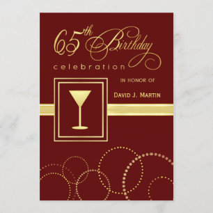 65.o Invitaciones de la fiesta de cumpleaños -