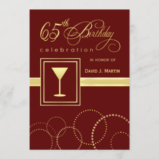 65.o Invitaciones de la fiesta de cumpleaños -