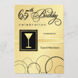 65.o Invitaciones de la fiesta de cumpleaños -