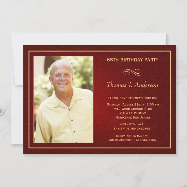 65.o Las invitaciones de la fiesta de cumpleaños - (Anverso)
